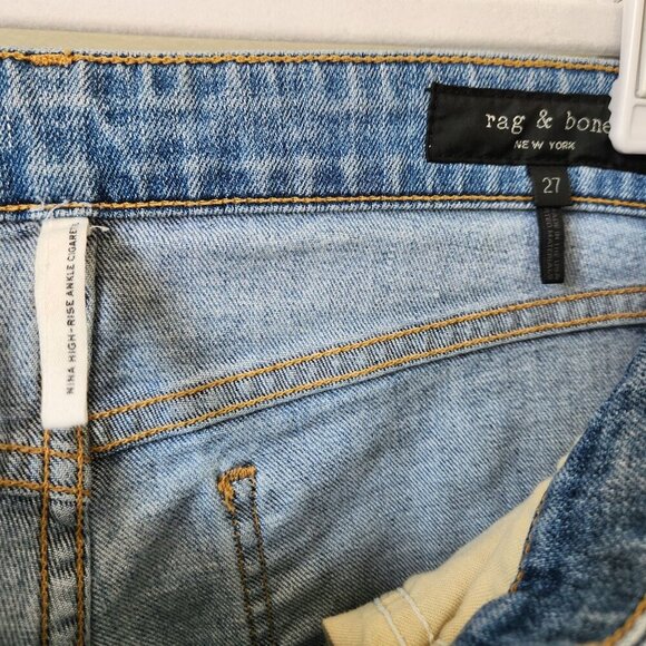 Rag & Bone Nina High Rise Ankle Cigarette Jeans in Lapis Size 27 - Picture 7 of 9